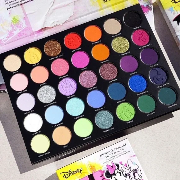 Morphe Disney Mickey & Friends‎ Eyeshadow Palette 35 Rainbow Shades - NEW/UNUSED - Picture 2 of 8